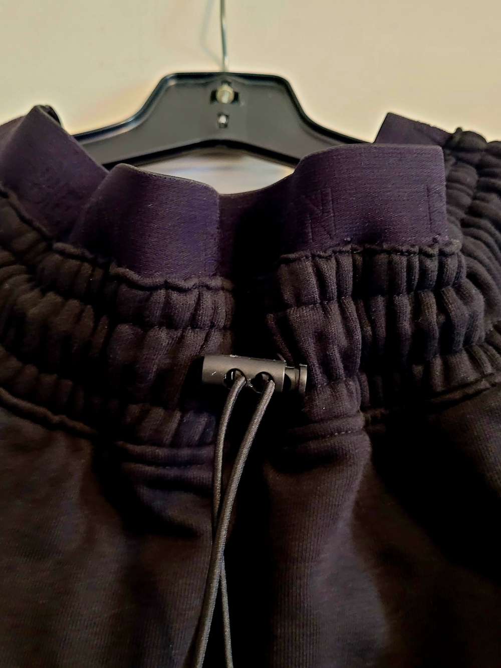 Black Drawstring Funnel Neck Hoodie